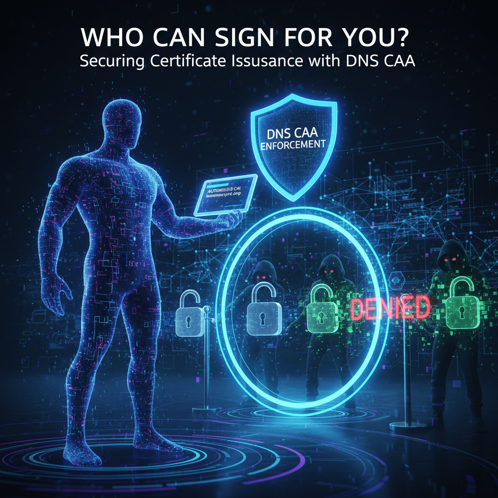 DNS CAA record certificate authority authorization diagram