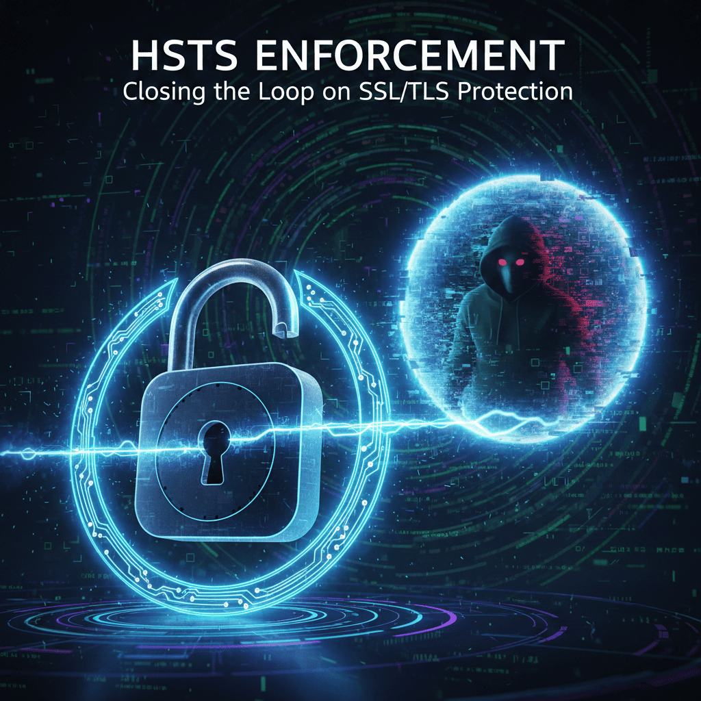 HSTS enforcement and SSL/TLS protection diagram